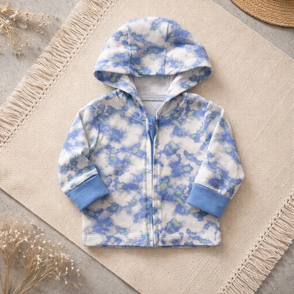 Hanes Kids Blue and White Patterned Hoodie